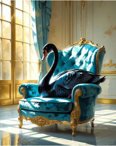 数字艺术 标题为“06-Animals on the c…” 由Teresa Casas, 原创艺术品, AI生成的图像