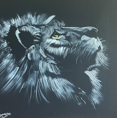 Peinture intitulée "Lion 3" par Gerard Menvussa, Œuvre d'art originale, Acrylique Monté sur Châssis en bois