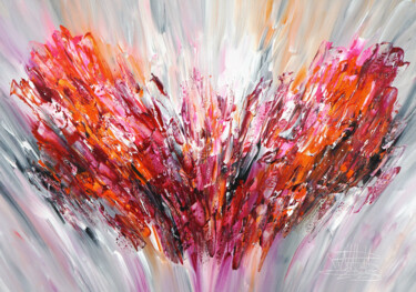 Painting titled "From The Heart S 1" by Peter Nottrott, Original Artwork, Acrylic