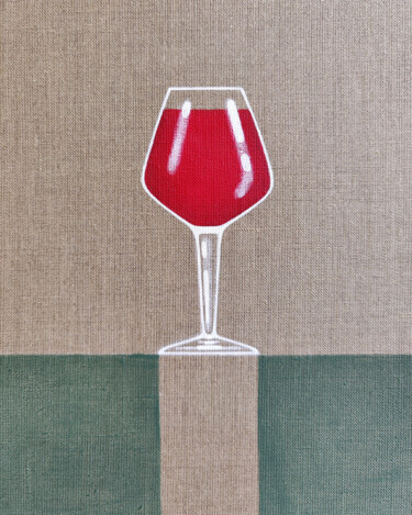 绘画 标题为“Glass Of Red Wine” 由Yulia Belasla, 原创艺术品, 丙烯
