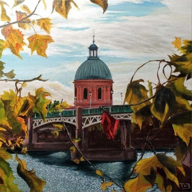 Painting titled "Toulouse - Le dôme…" by Thierry Le Boulanger, Original Artwork, Oil Mounted on Wood Stretcher frame