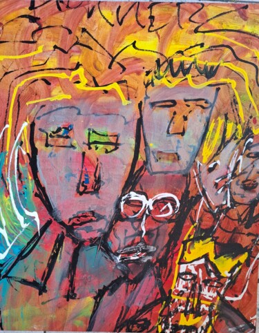 Pittura intitolato "Rave" da John Bakkers, Opera d'arte originale, Acrilico Montato su Telaio per barella in legno