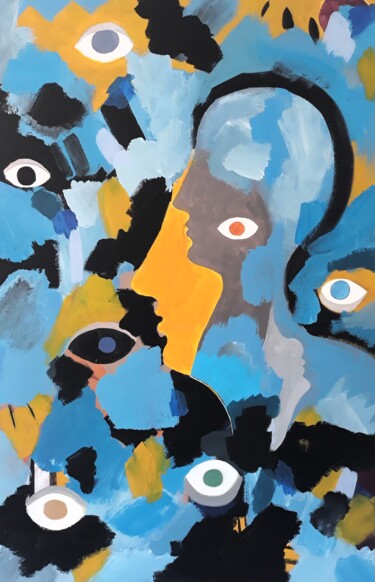 Pittura intitolato "Scopesthesia" da Stéphanie Pocho, Opera d'arte originale, Acrilico Montato su Telaio per barella in legno