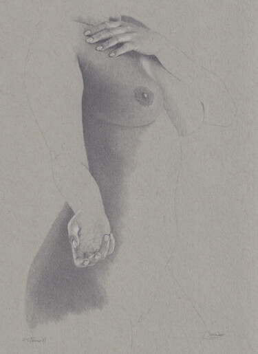 "Femme Nr.1 (23:15) Drawing titled ""Femme Nr.1 (23:15)" by Walter Roos, Original Artwork, Pencil