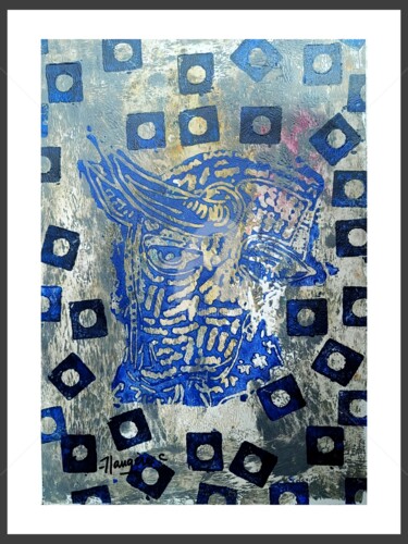 印花与版画 标题为“Las estrellas” 由Christophe Flaugère, 原创艺术品, Linocuts