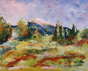 제목이 "Lumière du Ventoux"인 미술작품 Marie Therese Combe로, 원작, 아크릴 나무 들것 프레임에 장착됨