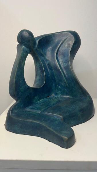 Sculpture intitulée "A Pensadora" par Anamaria Vieira, Œuvre d'art originale, Bronze