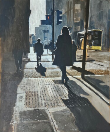 "Oxford Street - Por…" başlıklı Tablo David Coulter tarafından, Orijinal sanat, Petrol Ahşap Sedye çerçevesi üzerine monte e…