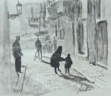 绘画 标题为“Study - Mother and…” 由David Coulter, 原创艺术品, 水彩