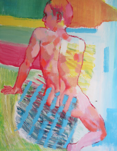 Painting titled "UNTRAPPED XXIV" by Adalberto Miguez, Original Artwork, Oil Mounted on Wood Stretcher frame