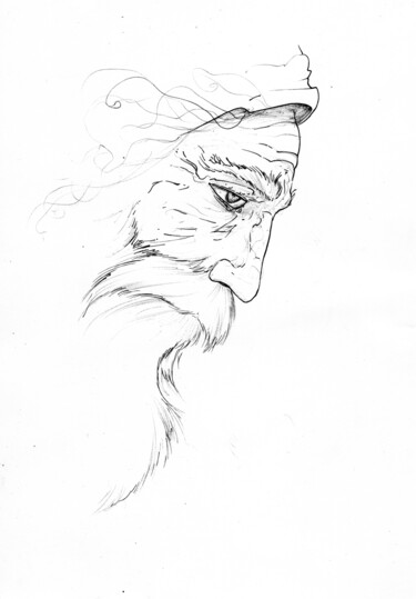 Dessin intitulée "Dimanche" par Léo Saint-Arroman, Œuvre d'art originale, Encre