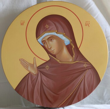 绘画 标题为“mother of God (Annu…” 由Pavel Minchenia, 原创艺术品, 彩画