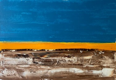 Schilderij getiteld "The yellow land" door Auke Mulder, Origineel Kunstwerk, Olie