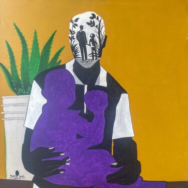 Peinture intitulée "Aloe vera" par Ayobami Lawal, Œuvre d'art originale, Acrylique