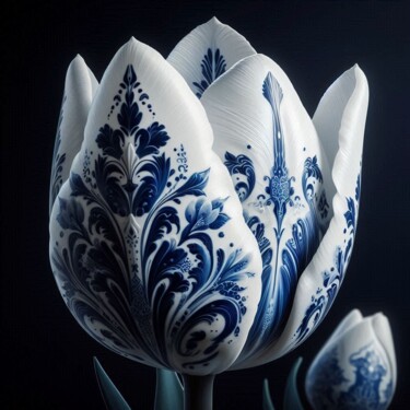 数字艺术 标题为“Tulipe Royale” 由Valérie Colace, 原创艺术品, AI生成的图像