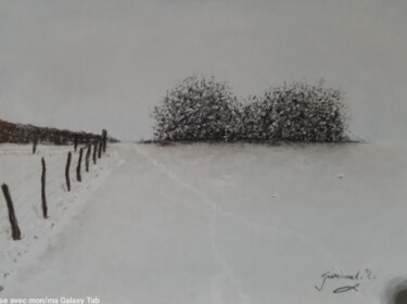 Dessin intitulée "Le buisson" par Etienne Guérinaud, Œuvre d'art originale, Pastel Monté sur Carton