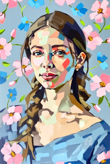 数字艺术 标题为“03-Abstract portrait” 由Teresa Casas, 原创艺术品, AI生成的图像