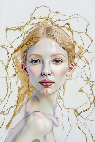 数字艺术 标题为“05-Abstract portrait” 由Teresa Casas, 原创艺术品, AI生成的图像