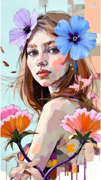 数字艺术 标题为“07-Abstract portrait” 由Teresa Casas, 原创艺术品, AI生成的图像