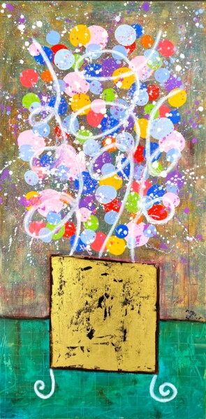 Peinture intitulée "Les Fleurs du Grand…" par Roger.M, Œuvre d'art originale, Acrylique Monté sur Châssis en bois