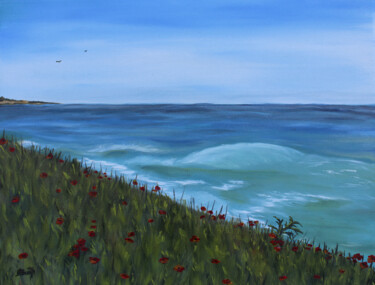 Painting titled "Seascape" by Asya Ignatova, Original Artwork, Oil