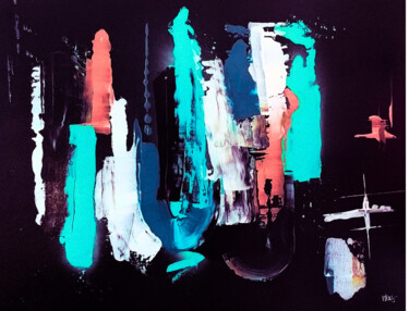 Painting titled "DUBLIN" by Nkas, Original Artwork, Acrylic Mounted on Wood Stretcher frame