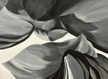 绘画 标题为“Between places” 由Nadia Khovaeva, 原创艺术品, 丙烯 安装在木质担架架上