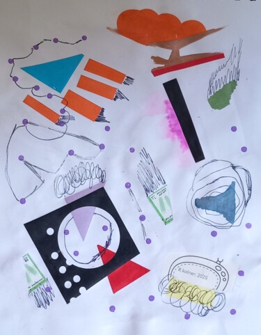 Collages titled "Amiens" by Ronnie Kolner, Original Artwork, Collages