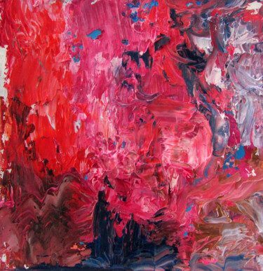 Pink Dreams Abstraction Pink Square Oil Painting Childhood Painting titled "Pink Dreams Abstrac…" by Irina Selckova, Original Artwork, Oil
