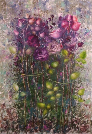 Картина под названием "" Pink morning"" - Svetlana Petruša, Подлинное произведение искусства, Масло Установлен на Деревянная…