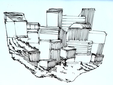 Synthesis 2. Tekening getiteld "Synthesis 2." door Aleksandra Ewa Nowak, Origineel Kunstwerk, Inkt