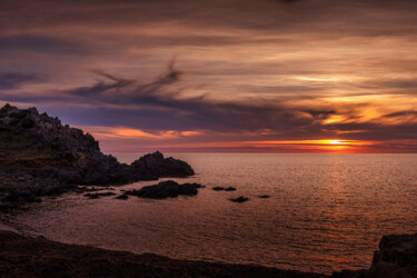 Photographie intitulée "Coucher de soleil e…" par Kim Fine Art, Œuvre d'art originale, Photographie numérique Monté sur artw…