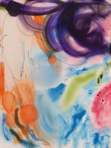 Painting titled "Where the Wind Paus…" by Evgenia Makarova, Original Artwork, Oil Mounted on Wood Stretcher frame