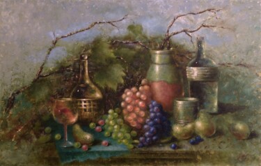 A pleasant evening Картина под названием "A pleasant evening" - Svetlana Petruša, Подлинное произведение искусства, Масло Установлен на Деревян…