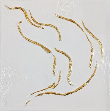 绘画 标题为“KOMPOZYCJA  WHITE/G…” 由Alan Hieronim Konopczyński, 原创艺术品, 丙烯
