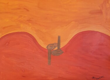 Tekening getiteld "Desert" door Arina Mari, Origineel Kunstwerk, Gouache