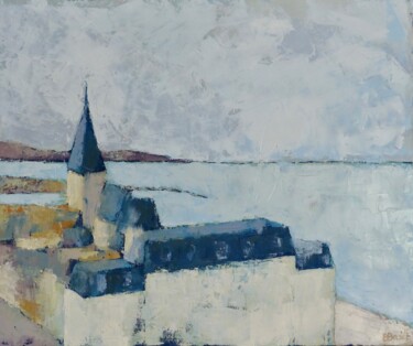 제목이 "Trouville, Les Roch…"인 미술작품 Bénédicte Basili로, 원작, 기름 나무 들것 프레임에 장착됨