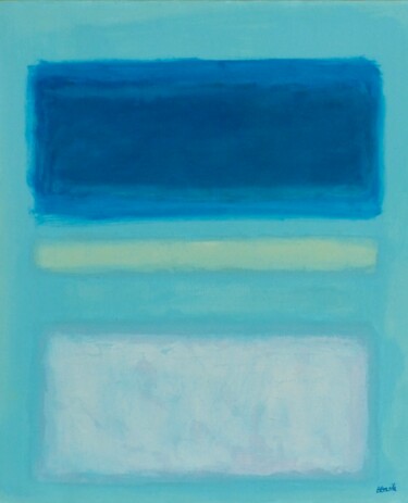Peinture intitulée "Composition R6" par Bénédicte Basili, Œuvre d'art originale, Huile Monté sur Châssis en bois