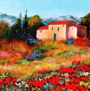 图画 标题为“Dans Le Luberon (2)” 由Hélène Gastin-Mozol, 原创艺术品, 粉彩 安装在artwork_cat.上