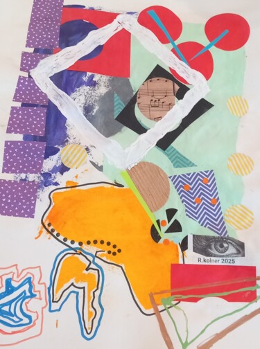 Collages titled "Delden 34" by Ronnie Kolner, Original Artwork, Collages