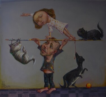 Schilderij getiteld ",, Просто мое - так…" door Gennadii Shlykov, Origineel Kunstwerk, Olie Gemonteerd op Frame voor houten…