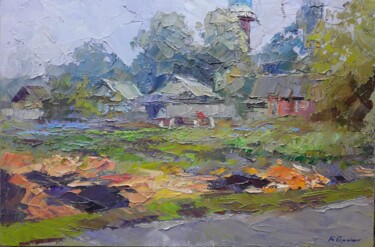 제목이 "On the outskirts of…"인 미술작품 Boris Serdyuk로, 원작, 기름 나무 들것 프레임에 장착됨