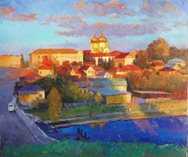 Картина под названием "Autumn in Ternopol" - Boris Serdyuk, Подлинное произведение искусства, Масло Установлен на Деревянная…