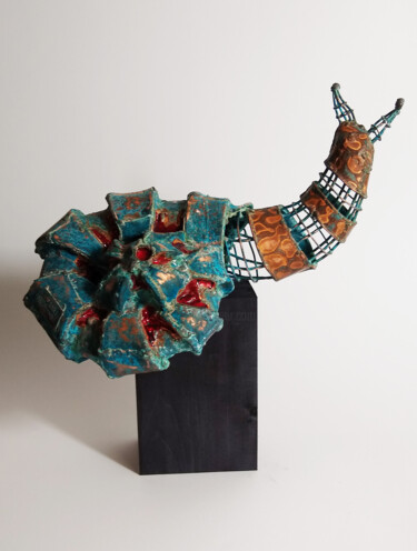 Skulptur mit dem Titel "Ślimak" von Mihran Hakobyan, Original-Kunstwerk, Metalle