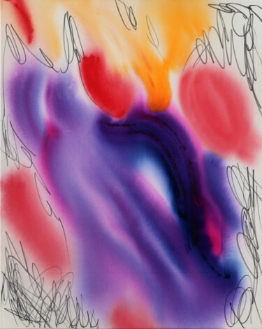 Painting titled "Colorful Whimsy – E…" by Evgenia Makarova, Original Artwork, Oil Mounted on Wood Stretcher frame
