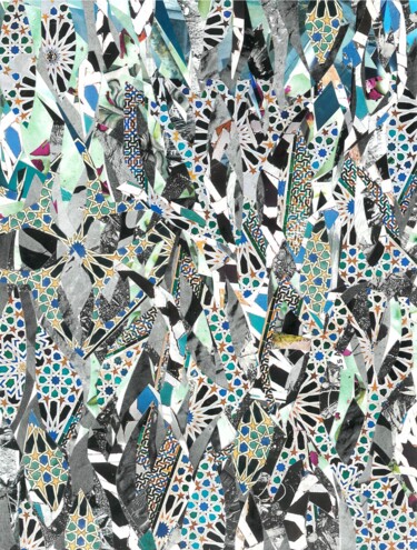 Collages titled "CACTIES" by Agnès Adamowicz, Original Artwork, Collages