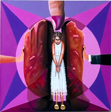 Peinture intitulée "La liberté de s'exp…" par Stéphane Lionnel Komgueum, Œuvre d'art originale, Acrylique Monté sur Panneau…