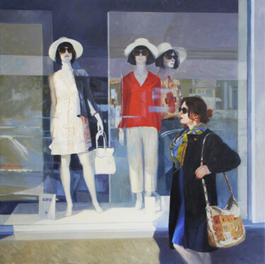 Peinture intitulée "Shopping. Der Somme…" par Nikolai Lagoida (LaGoida), Œuvre d'art originale, Huile Monté sur Châssis en b…