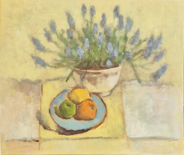 绘画 标题为“Yellow and blue” 由Irina Žagata, 原创艺术品, 油