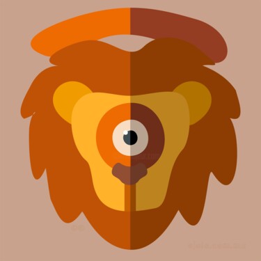 animalojo 11 - leojón Digital Arts με τίτλο "animalojo 11 - leoj…" από Ojolo - Abel García, Αυθεντικά έργα τέχνης, 2D ψηφιακή εργασία
